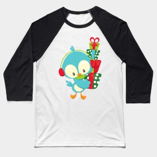 Christmas Bird, Cute Bird, Gifts, Presents, Xmas Baseball T-Shirt